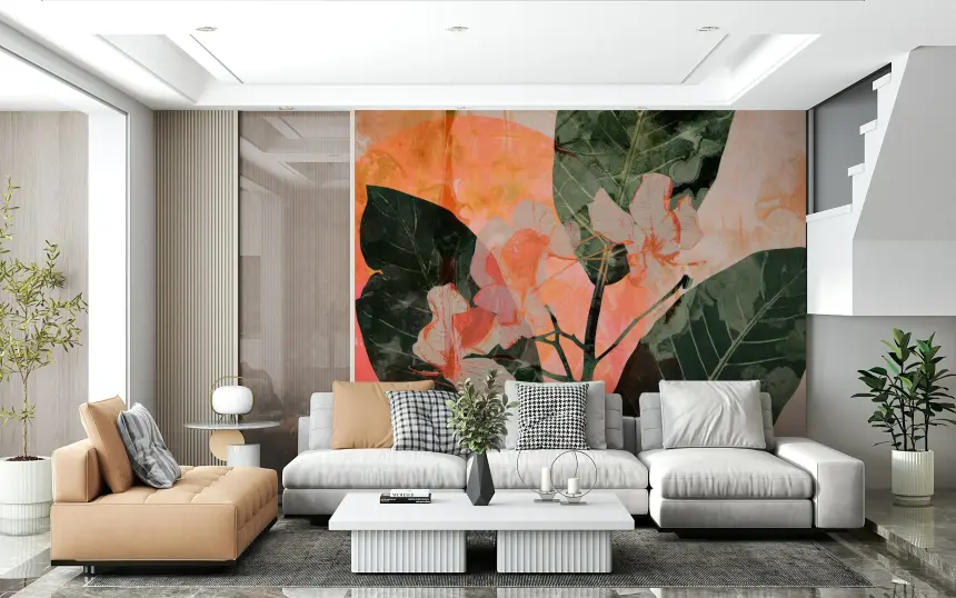 Whispers of Green & Bloom Wall Mural -2714204