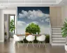 Lush Green Tree and Sky Scenic Wall Mural 8