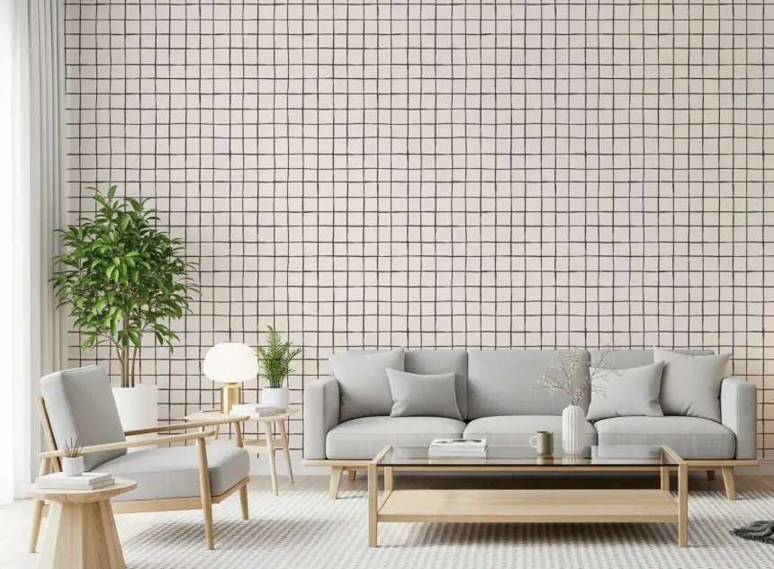 Grid Sketch Wallpaper