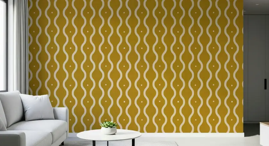 Groovy Golden Waves Wallpaper
