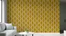 Golden Yellow Wavy Geometric Pattern Wallpaper 8
