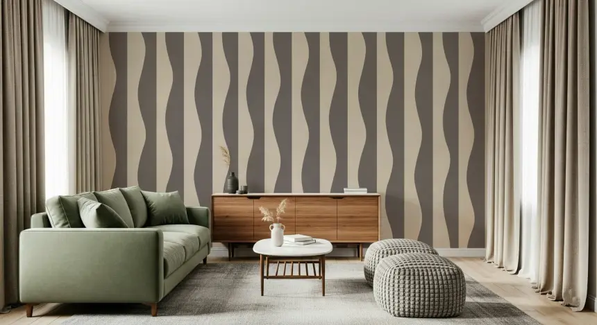 Groovy Stripes Wall Mural