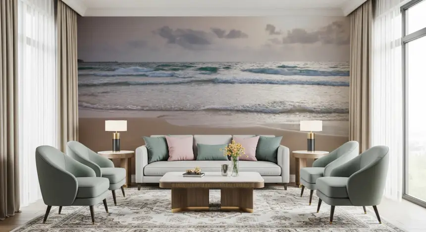 Happy Beach Vibes Wall Mural