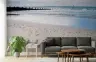 Happy Message Beach Shoreline Wall Mural 6