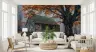 Misty Autumn Forest Cottage Wall Mural 8