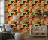 Colorful Mid-Century Modern Geometric Wallpaper 7