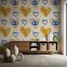 Bohemian Golden Hearts and Evil Eye Wallpaper 6