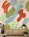 Modern Abstract Patterned Shapes Wall Mural 6