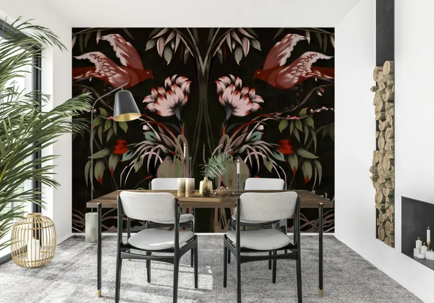 Heaven's Birds Joseon Wall Mural