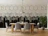 Modern Geometric Gold Hexagon Ombre Wall Mural 7