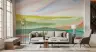 Serene Watercolor Hills Landscape Wall Mural 7