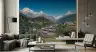 Himalayan Village Mountain View Wall Mural 8