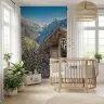 Himalayan Valley Rustic Hut Landscape Wall Mural 7