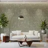 Delicate Wildflower Botanical Wallpaper in Sage Green 8