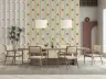 Elegant Geometric Gold and Aqua Wallpaper 8