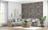 Elegant Hummingbird and Floral Grey Wallpaper 7