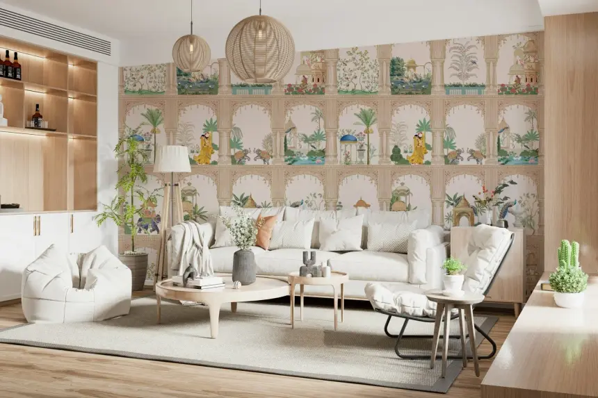 Indian Palace View Wall Mural