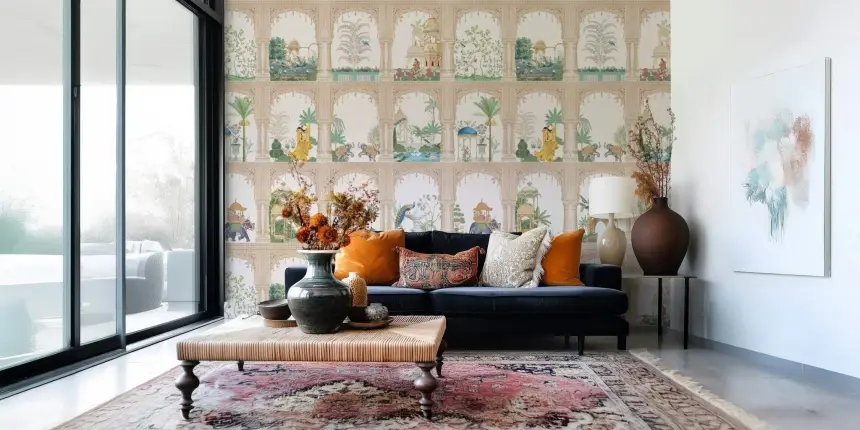 Indian Palace View Wall Mural