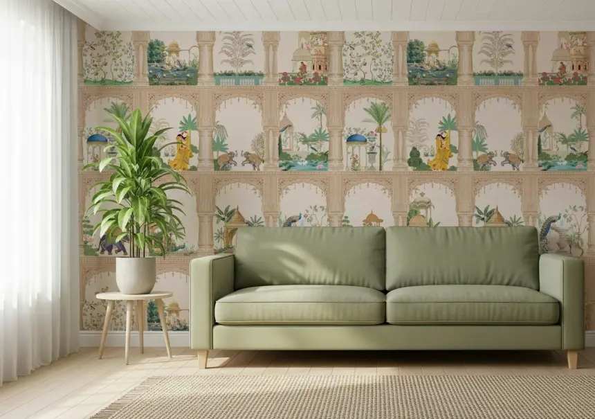 Indian Palace View Wall Mural