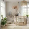 Abstract Floral Ink Wash Wall Mural for Modern Interiors 7