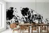 Monochrome Abstract Mountain Wall Mural 8