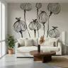 Abstract Ink Pods Modern Wall Mural 6