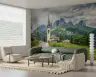 Scenic Alpine Village and Mountain Wall Mural 6