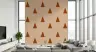 Blush Pink Geometric Triangle Pattern Wallpaper 6