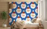 Jolly Santa Claus Faces Kids' Room Wallpaper 7