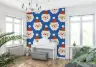 Jolly Santa Claus Faces Kids' Room Wallpaper 6