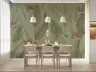 Vintage Tropical Leaves and Bird of Paradise Wall Mural 8