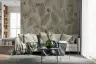 Muted Tropical Leaves and Butterfly Wall Mural 8