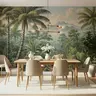 Tropical Jungle Mountain Vista Wall Mural 7