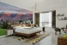 Panoramic Mountain Village Wall Mural with Warm Hues 6