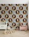 Quirky Cat with Pearl Earring and Fish Wallpaper 5