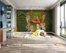 Radha Krishna Swing in Lush Forest Wall Mural 7