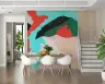 Vibrant Abstract Brushstroke Wall Mural 7