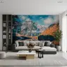 Autumn Mountain Lake Reflection Wall Mural 6