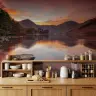 Dramatic Mountain Lake Sunset Wall Mural 8