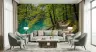 Lush Green Forest Path Lakeside Wall Mural 6