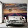 Lavender Field Sunset Scenic Wall Mural 7