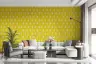 Vibrant Lime Geometric Rhombus Wallpaper 6