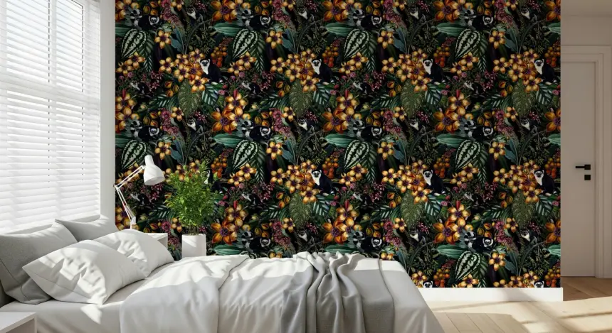 Lemur's Secret Garden Wallpaper