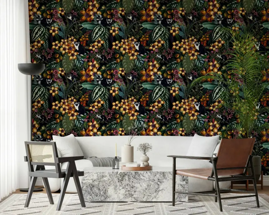 Lemur's Secret Garden Wallpaper