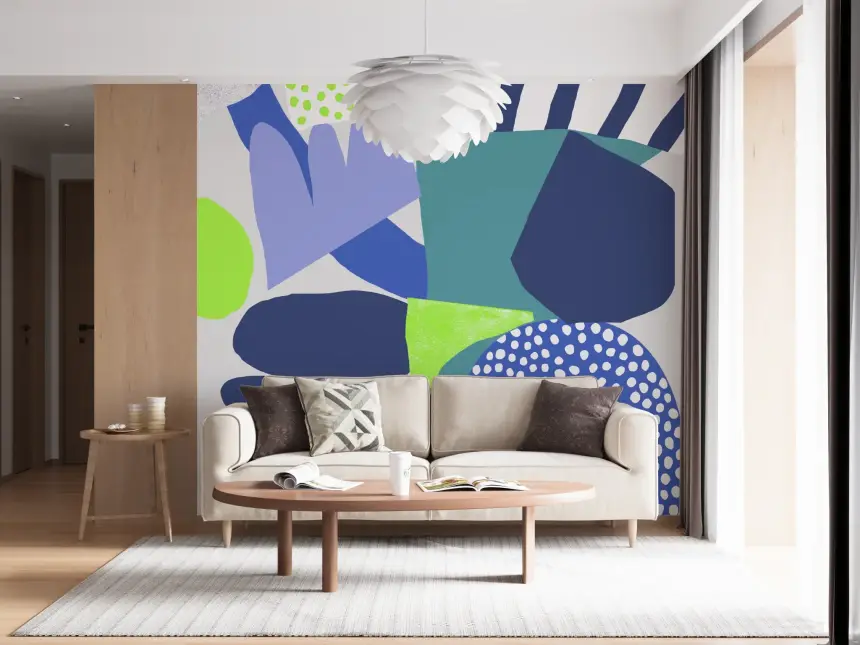 Lil Blue Wall Mural