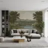 Vintage Forest River Scenic Wall Mural 7