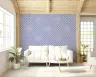 Contemporary Lavender Blue Geometric Rhombus Wallpaper 6