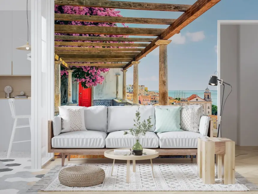 Lisbon Vista Bloom Wall Mural