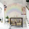 Dreamy Pastel Rainbow and Butterfly Kids Wall Mural 8