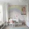 Dreamy Pastel Rainbow and Butterfly Kids Wall Mural 6